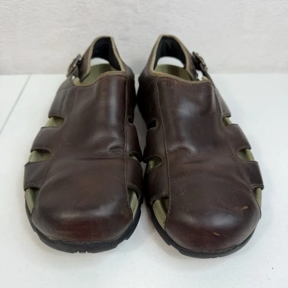 Teva Men's 11 Fisherman‎ Leather Sandals Graphite Brown Waterproof Shoes 6593